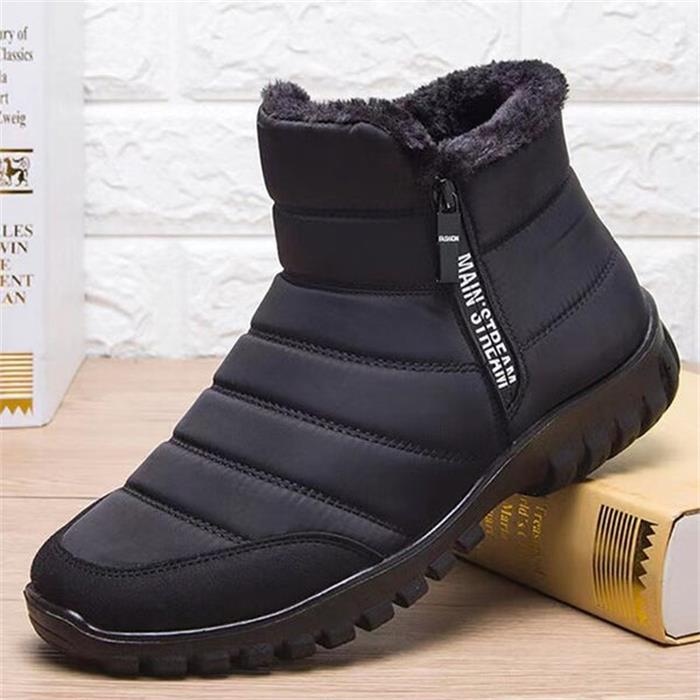 Weihnachtsmann Stiefel Für Herren Mit Weißen Plüsch-Stulpen