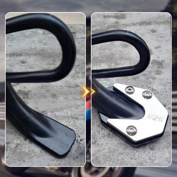 🛵🛡️ Motorrad-Ständerfuß-Verbreiterung – 50% RABATT📦✨ Rostfreier Stahl für maximale Stabilität, blitzschnell montiert. Mehr Sicherheit auf jedem Untergrund.