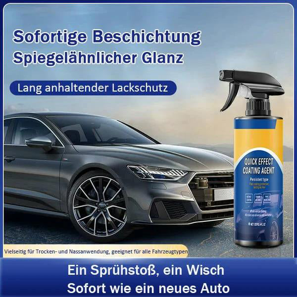 🔥🎁 Fortschrittliches Auto-Schnellbeschichtungsspray – 49% Rabatt heute! 💧✨ Sorgt für langanhaltenden Glanz & effektiven Schutz lackierter Oberflächen. Einfache Anwendung.