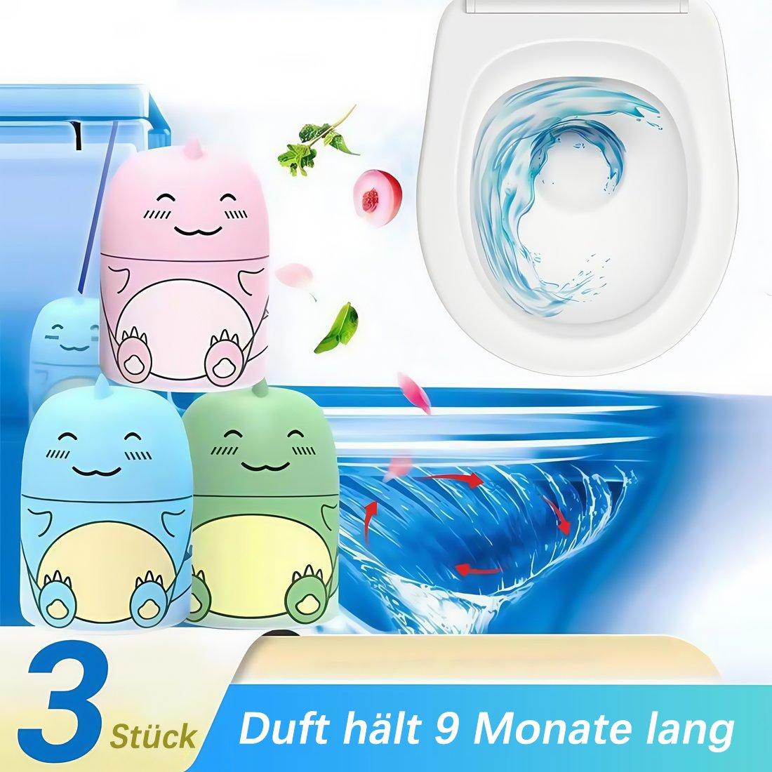 ✨🧼 2-in-1 WC-Reiniger & Lufterfrischer – Strahlende Sauberkeit & frischer Duft🍃✨ für Ihr Badezimmer! Einfach in die Toilette hängen – für langanhaltende Frische bei jeder Spülung.