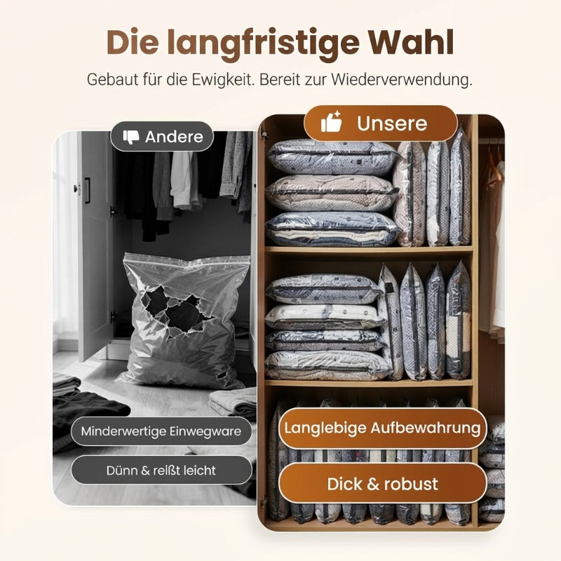 ✨🧳 Reise-Vakuumbeutel-Set mit Pumpe – Mehr Stauraum, weniger Gepäck! ✨🔋 Platzsparend, robust & einfach zu bedienen – dein praktischer Reisebegleiter.