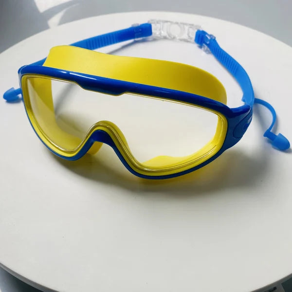✨🏊‍Swim Schutzbrille für Erwachsene & Kinder - Anti-Fog Vollschutz, 3-Farben UV-Glas, wasserdichte Ohrstöpsel & Nasenclip, Fit Outdoorfun