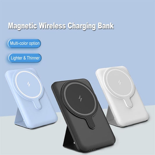 🔋📱 Magnetische Powerbank mit klappbarem Ständer: Schnellladung für 2 Geräte + AirPods, FOD-Sicherheit, perfekt für TV & Freisprechen 🎬💼 10.000mAh, kompakt & zuverläss