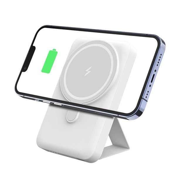 🔋📱 Magnetische Powerbank mit klappbarem Ständer: Schnellladung für 2 Geräte + AirPods, FOD-Sicherheit, perfekt für TV & Freisprechen 🎬💼 10.000mAh, kompakt & zuverläss