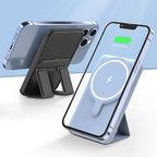 🔋📱 Magnetische Powerbank mit klappbarem Ständer: Schnellladung für 2 Geräte + AirPods, FOD-Sicherheit, perfekt für TV & Freisprechen 🎬💼 10.000mAh, kompakt & zuverläss