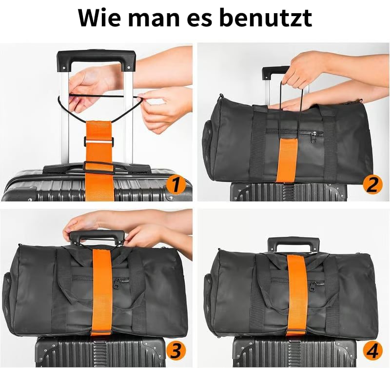 ✈️🧳 Stabile & verstellbare Gepäckgurte 🔒🛡️ Endlich beide Hände frei am Flughafen – praktisch & langlebig!