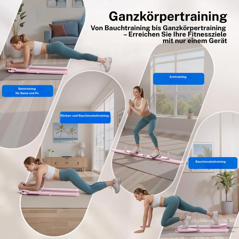 💃🌟 Pilates-Reformer mit Timer & Widerstandsbändern ✨💪 Faltbarer Multifunktionstrainer für Bauch, Rücken, Schultern & Beine – effizientes Home-Workout, kompakt & langlebig