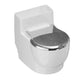 🚽😺 Katzen-Napf Toilette Design: Hygienisch & Platzsparend mit Edelstahlschüssel & Staubschutz - Wandmontage ohne Bohren, praktischer Stauraum für Zubehör!