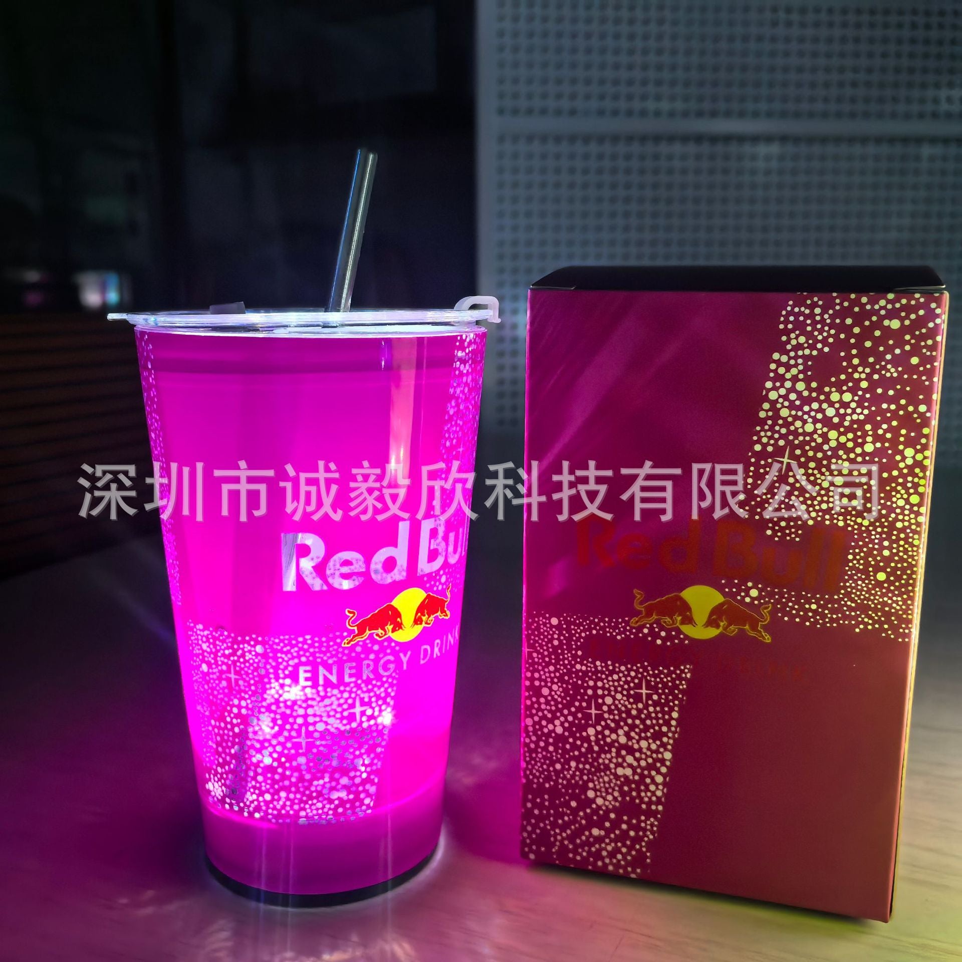 🥤✨ Wasseraktivierter LED-Leuchtbecher mit Strohhalm – Farbwechsellicht für Partys, Bars & Events, langlebig, spülmaschinenfest, sofort leuchtend bei Flüssigkeitskontakt 🌟🎉