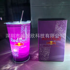 🥤✨ Wasseraktivierter LED-Leuchtbecher mit Strohhalm – Farbwechsellicht für Partys, Bars & Events, langlebig, spülmaschinenfest, sofort leuchtend bei Flüssigkeitskontakt 🌟🎉