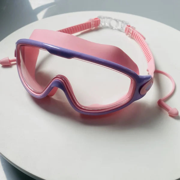 ✨🏊‍Swim Schutzbrille für Erwachsene & Kinder - Anti-Fog Vollschutz, 3-Farben UV-Glas, wasserdichte Ohrstöpsel & Nasenclip, Fit Outdoorfun