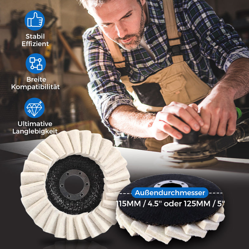 🧽✨ Wollpolierscheibe für Winkelschchleifer – Hochglanz-Spiegelfinish! 🚀⚡ Langlebig, vielseitig & ideal für Auto, Metall & Stein. Jetzt 53% Rabatt sichern! 🔧💯
