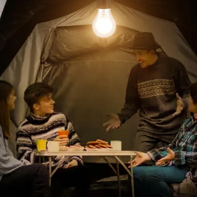 🏕️💡 Solare Campinglaterne mit Haken & Clip, 3 Leuchtmodi, USB-C wiederaufladbar 🔋✨ – wasserdicht, kompakt für Wandern & Outdoor-Abenteuer
