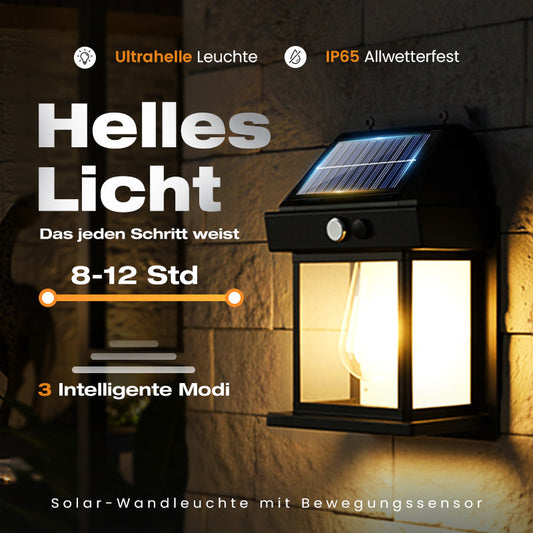 🏠✨ 2 kaufen, 1 gratis! Bewegungs-Sensor Solar-Wandleuchte in Wolfram-Design – automatisch, wetterfest & energieautark. Perfekte Sicherheitsbeleuchtung für Garten und Eingang. 🌞🔋