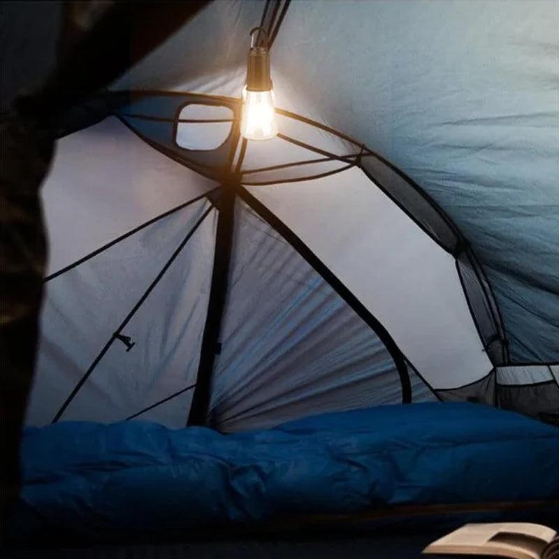 🏕️💡 Solare Campinglaterne mit Haken & Clip, 3 Leuchtmodi, USB-C wiederaufladbar 🔋✨ – wasserdicht, kompakt für Wandern & Outdoor-Abenteuer