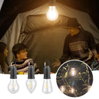 🏕️💡 Solare Campinglaterne mit Haken & Clip, 3 Leuchtmodi, USB-C wiederaufladbar 🔋✨ – wasserdicht, kompakt für Wandern & Outdoor-Abenteuer