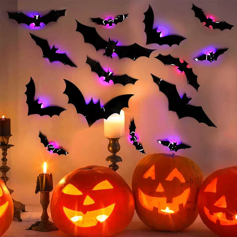 🎁50% RABATT🦇Halloween 3D-beleuchtete Fledermäuse