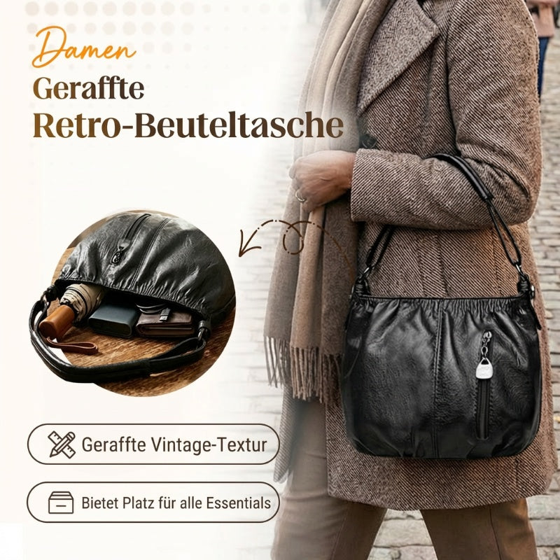 👜✨ Lässige Plisseetasche aus weichem Leder ✨ – Praktische Beuteltasche mit Stil 💼 Leicht, langlebig & perfekt für den Alltag! 🌟