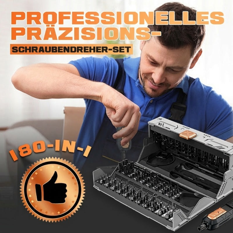 🛠️⚙️ 180-in-1 professionelles Präzisions-Schraubendreher-Set – Komplettausstattung für alle Reparaturen. ✨🌟 Maximale Qualität, minimale Kompromisse. Nachhaltig durch Langlebigkeit.