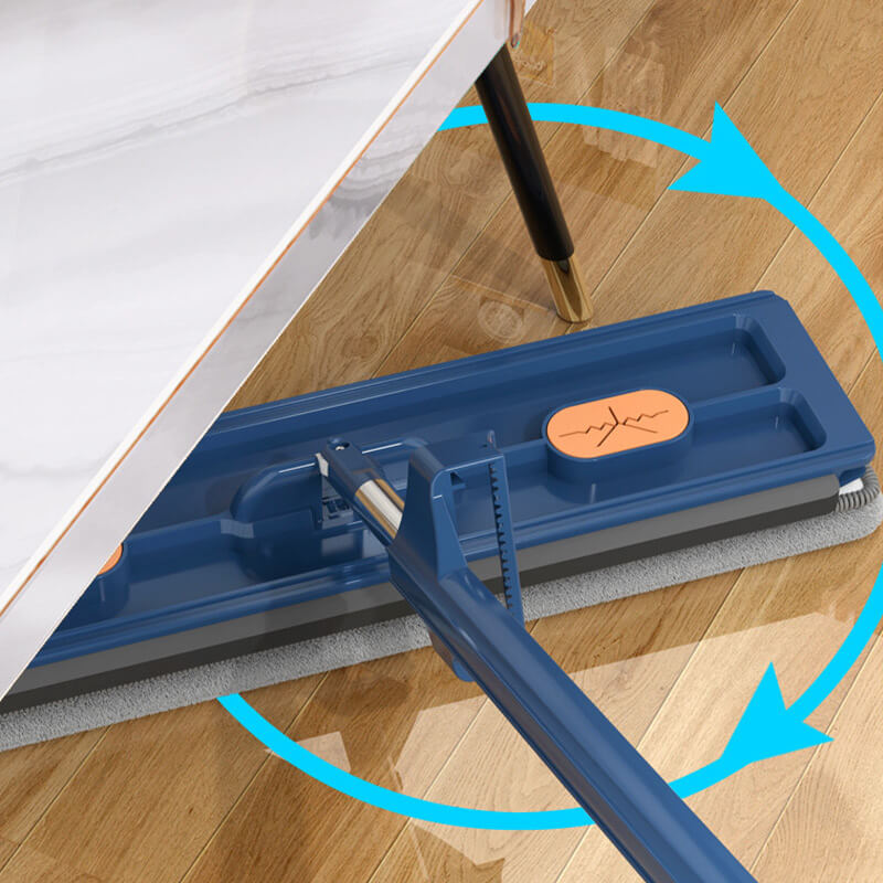 🧹💧 Wischen & Schaben zugleich – 2in1 Flachmopp mit integriertem Abstreifer, 126cm Edelstahlgriff, 360° drehbar, für Haare & Flecken – inkl. 2 Mikrofaserpads, waschmaschinenfest – ideal für Fliesen, Holz & Glas. 💪✨
