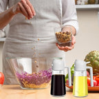 🍾🍾Unverzichtbar für jeden Haushalt✨💕2-in-1-Sprühflasche und Ölspender aus Glas/-600 ml