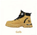 🔄🔄Herren-Outdoor-Arbeitsschuhe mit drehbarem Schnallverschluss 👞👞 Wasserdicht 💦, rutschhemmend 🚶‍♂️, bequem, atmungsaktiv 🌬️