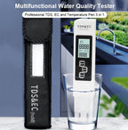💧📊 Testeur TDS Numérique – Écran LCD Grand, 3s Mesure Rapide, Prêt à l‘Emploi 💯📦 Pratique pour l‘Eau Potable, Aquarium & Café | Qualité Allemande, Durable & Fiable