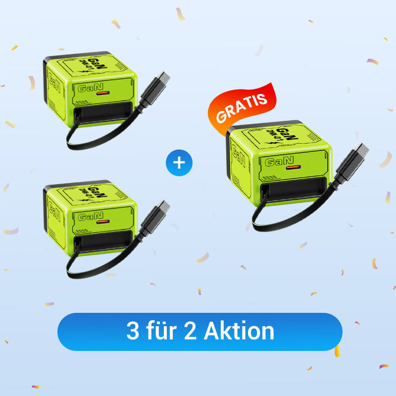 🏆59 % Rabatt✨Das neueste Modell von 2025 ⚡USB-C Schnellladestation mit einziehbarem Kabel – Universell einsetzbar