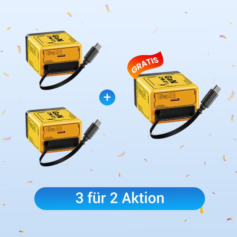 🏆59 % Rabatt✨Das neueste Modell von 2025 ⚡USB-C Schnellladestation mit einziehbarem Kabel – Universell einsetzbar