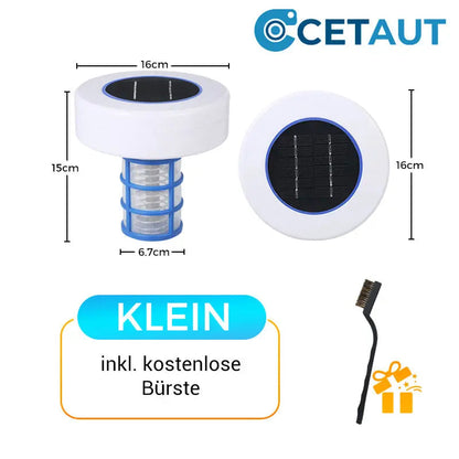 🌞Kristallklarer Pool – ohne Chemie, mit Solarenergie! SOLARBETRIEBENER SCHWIMMENDER POOL-IONISATOR