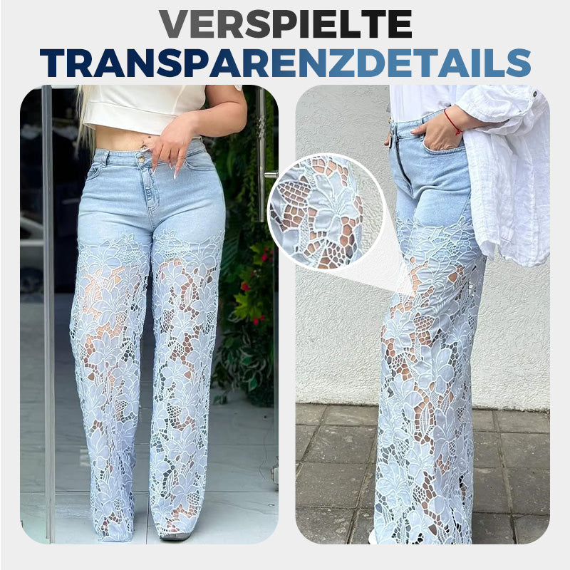 👖🌸 Gespleißte Spitzen-Jeans: Nachhaltiger Komfort & eleganter Style für den Sommer! 👗💃 50% Rabatt – Jetzt zugreifen!
