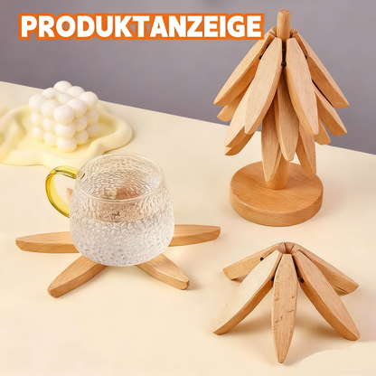🧑‍🎄Heißer Weihnachtsverkauf - 61 % Rabatt🎄🎄Isolierte Untersetzer Massivholz-Weihnachtsbaum-Untersetzer