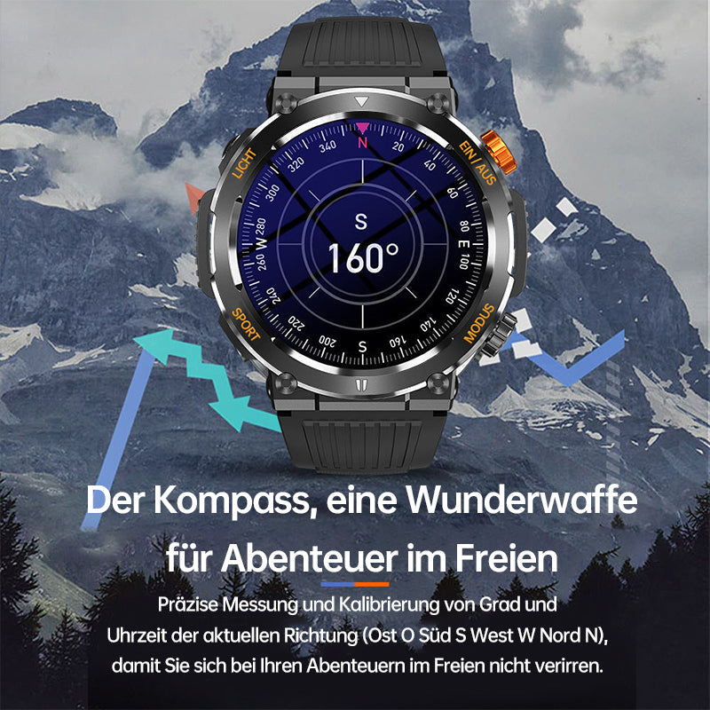 ⌚🏃 GPS-Sportuhr mit Herzfrequenz & Multisport-Modi 🌲💧 60% Rabatt – Wasserdicht für Outdoor & Fitness, ideal zum Laufen & Wandern