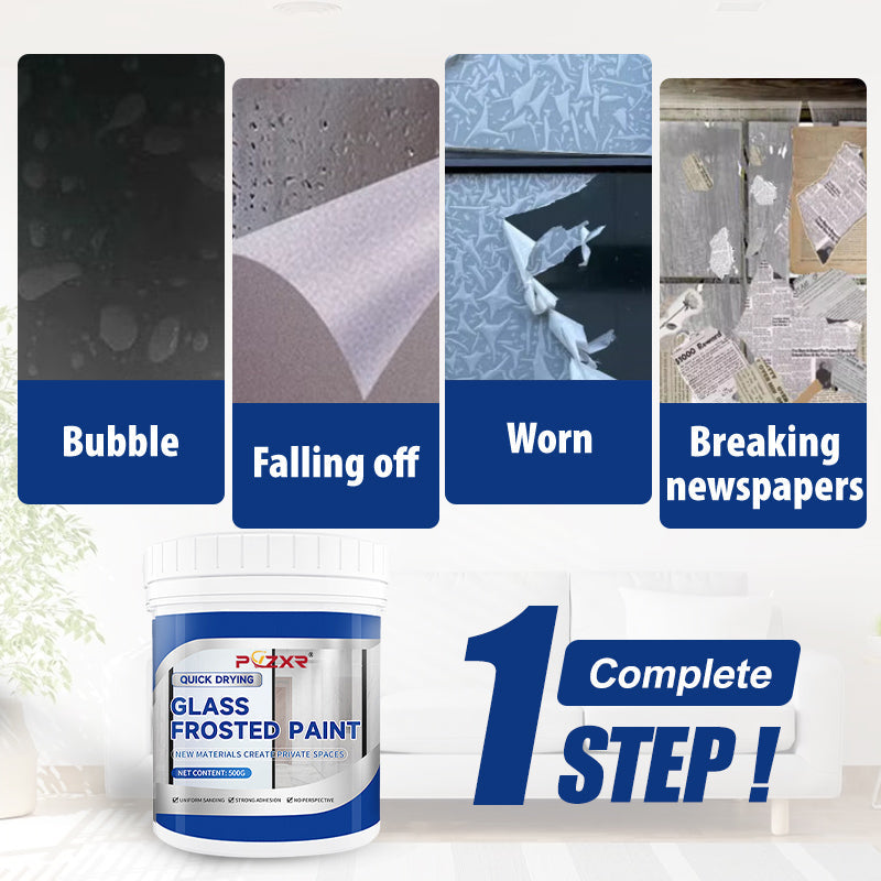 ✨🖌️ Mattglas-Farbe 2026: schnelltrocknend & wasserfest 🌫️✨ Für elegante Frost-Effekte auf Fenstern & Glas – streifenfrei, UV-beständig und langlebig