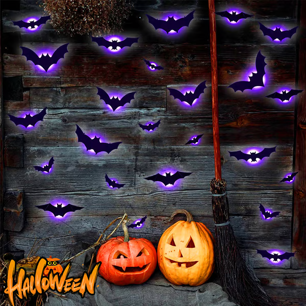 🎁50% RABATT🦇Halloween 3D-beleuchtete Fledermäuse