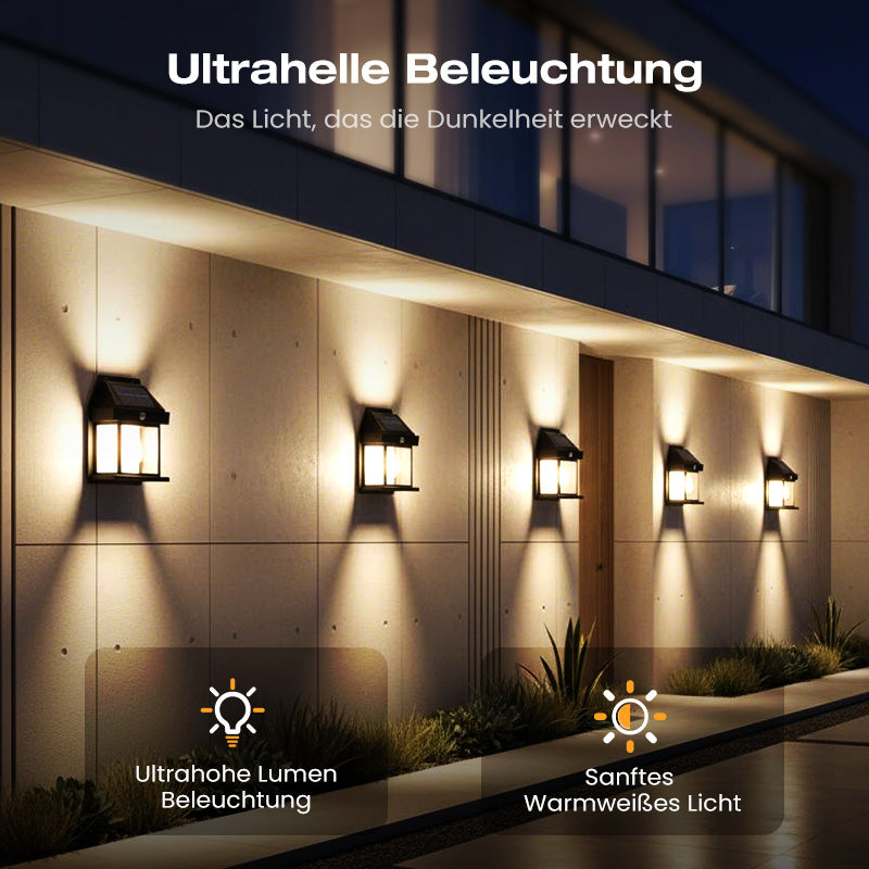🏠✨ 2 kaufen, 1 gratis! Bewegungs-Sensor Solar-Wandleuchte in Wolfram-Design – automatisch, wetterfest & energieautark. Perfekte Sicherheitsbeleuchtung für Garten und Eingang. 🌞🔋