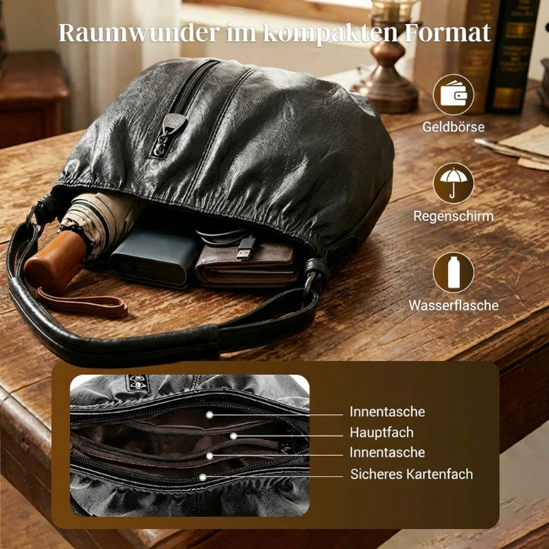 👜✨ Lässige Plisseetasche aus weichem Leder ✨ – Praktische Beuteltasche mit Stil 💼 Leicht, langlebig & perfekt für den Alltag! 🌟