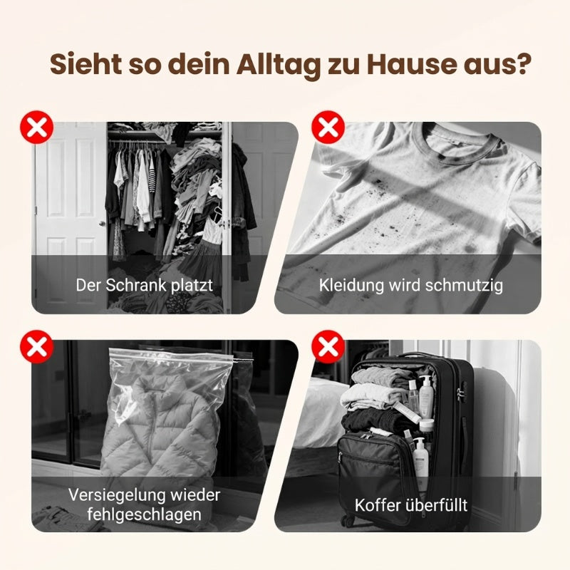✨🧳 Reise-Vakuumbeutel-Set mit Pumpe – Mehr Stauraum, weniger Gepäck! ✨🔋 Platzsparend, robust & einfach zu bedienen – dein praktischer Reisebegleiter.
