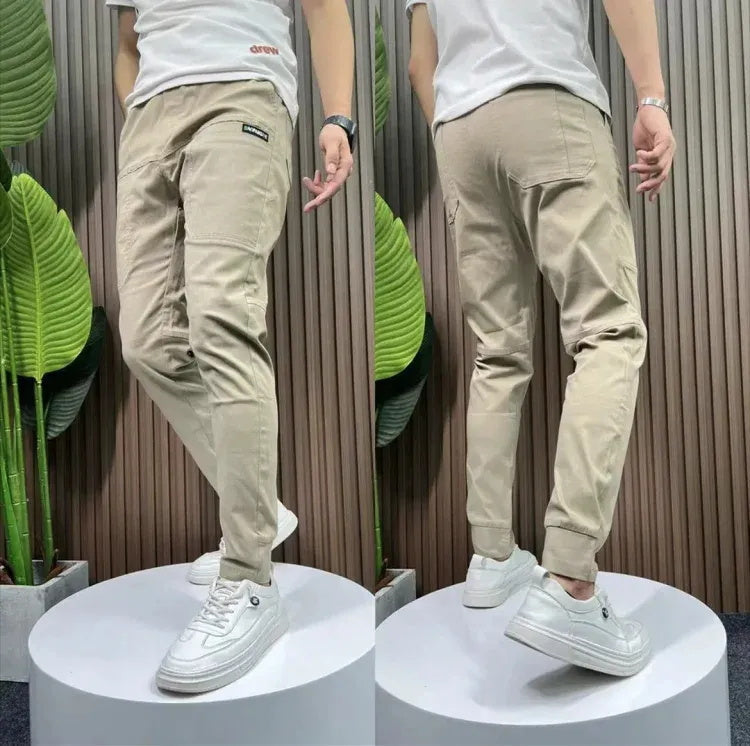 High Stretch Skinny Cargohose Mit Mehreren Taschen für Herren