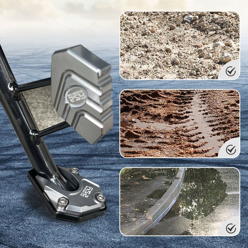 🛵🛡️ Motorrad-Ständerfuß-Verbreiterung – 50% RABATT📦✨ Rostfreier Stahl für maximale Stabilität, blitzschnell montiert. Mehr Sicherheit auf jedem Untergrund.