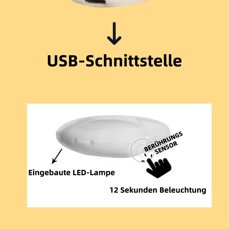 💗🌙 Berührungsempfindlicher USB-Aufladbarer LED-Anhänger – Perfekter Begleiter für Abenteuer & Gemütlichkeit! ✨🌟