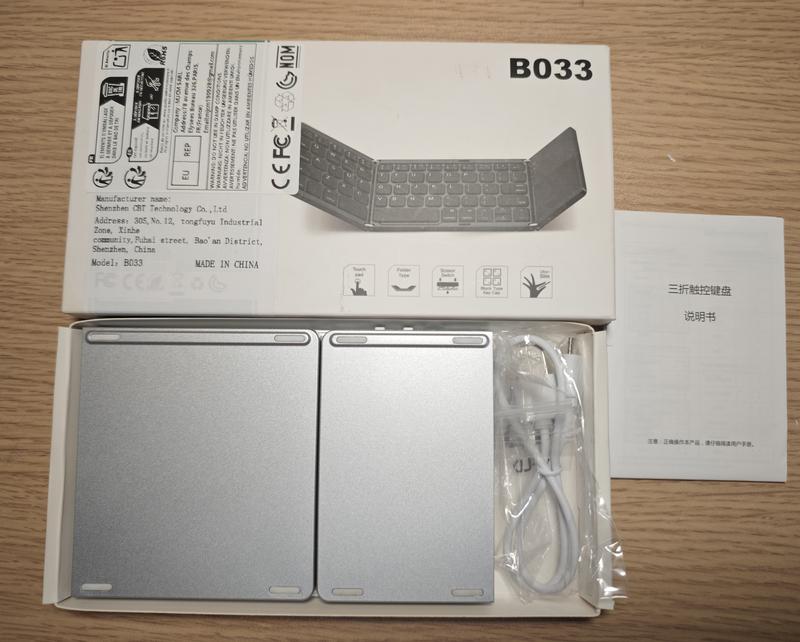 ⌨️📱 Ultradünne faltbare Mini-Bluetooth-Tastatur ✨⚡ – kabellos, leise, ideal für Tablet & Laptop, perfekt für Home-Office & Business-Reisen, klappbar & stylisch