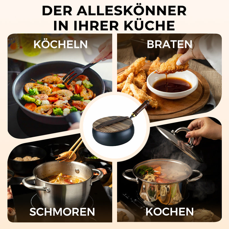 🍳🍞 Schwerer Gusseisen-Bräter (unbeschichtet) – perfekt für Sonntagsbraten & knuspriges Brot! ⏲️🥖 50% reduziert – nur solange der Vorrat reicht!