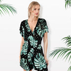 🩷HEISSER VERKAUF 62% RABATT🩷Overall mit elastischer Taille und botanischem Print für Damen
