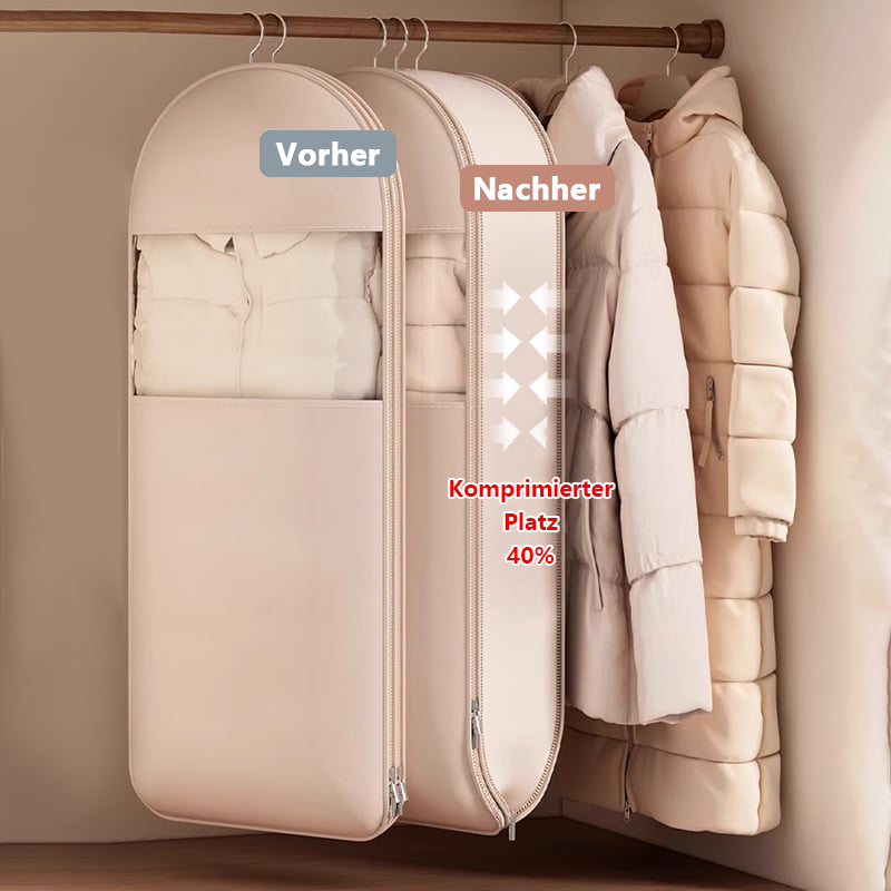🔥2025 HEISS✨️Platzsparender hängender Kleidersack mit Selbstkompressionsreißverschluss