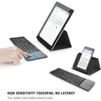⌨️📱 Ultradünne faltbare Mini-Bluetooth-Tastatur ✨⚡ – kabellos, leise, ideal für Tablet & Laptop, perfekt für Home-Office & Business-Reisen, klappbar & stylisch