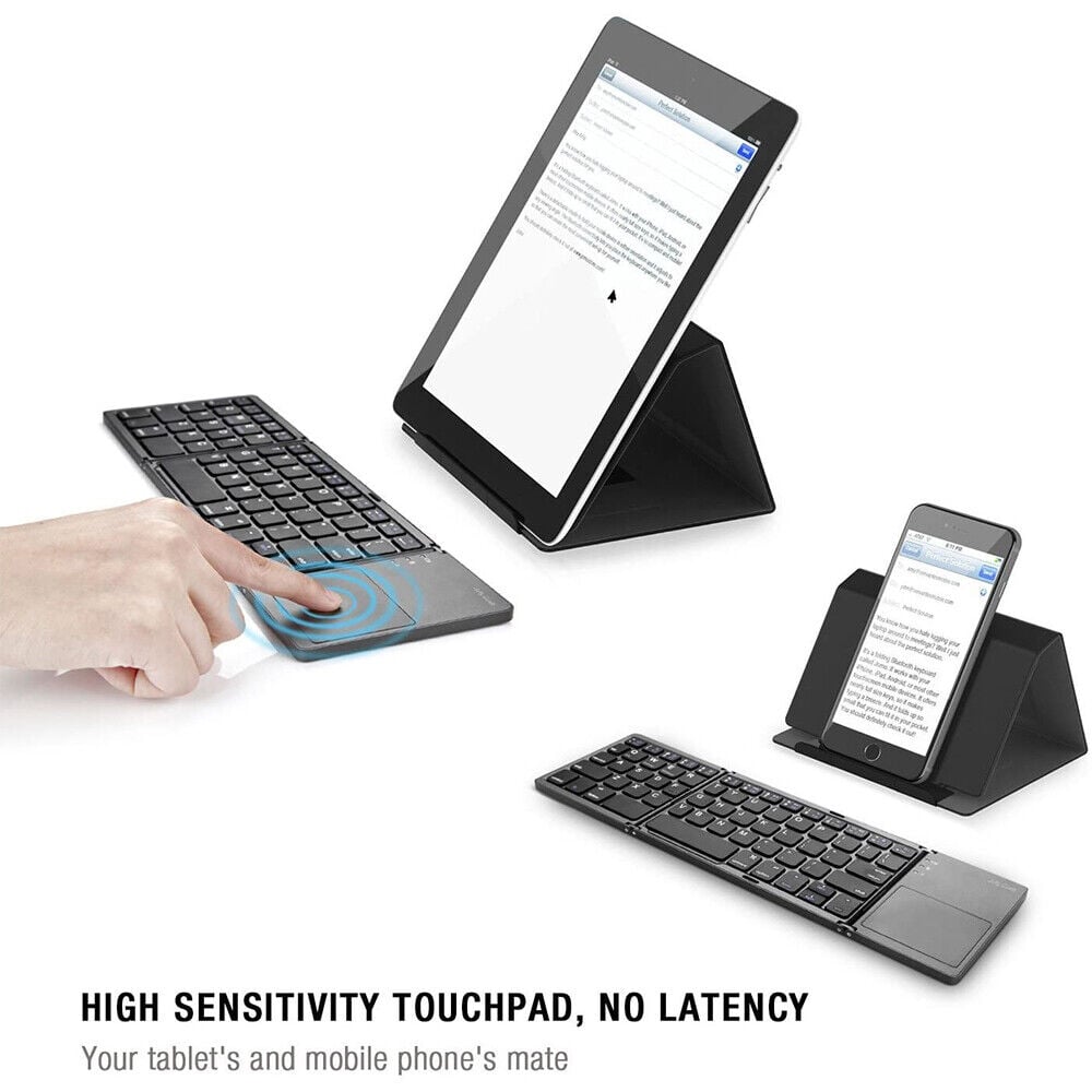 ⌨️📱 Ultradünne faltbare Mini-Bluetooth-Tastatur ✨⚡ – kabellos, leise, ideal für Tablet & Laptop, perfekt für Home-Office & Business-Reisen, klappbar & stylisch