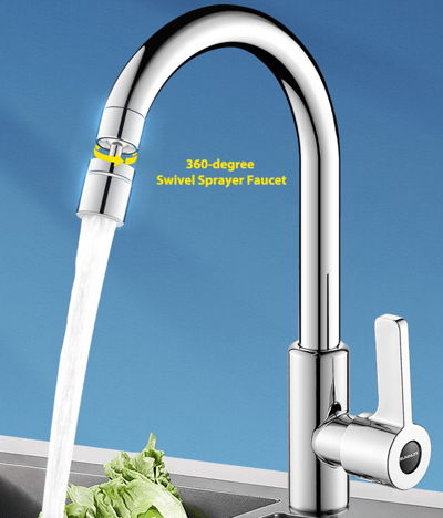 🚰48% Rabatt♨️ 360° schwenkbarer Küchenspülbecken-Belüfter - Zweifachfunktions-Brausekopf mit 2 Durchflüssen