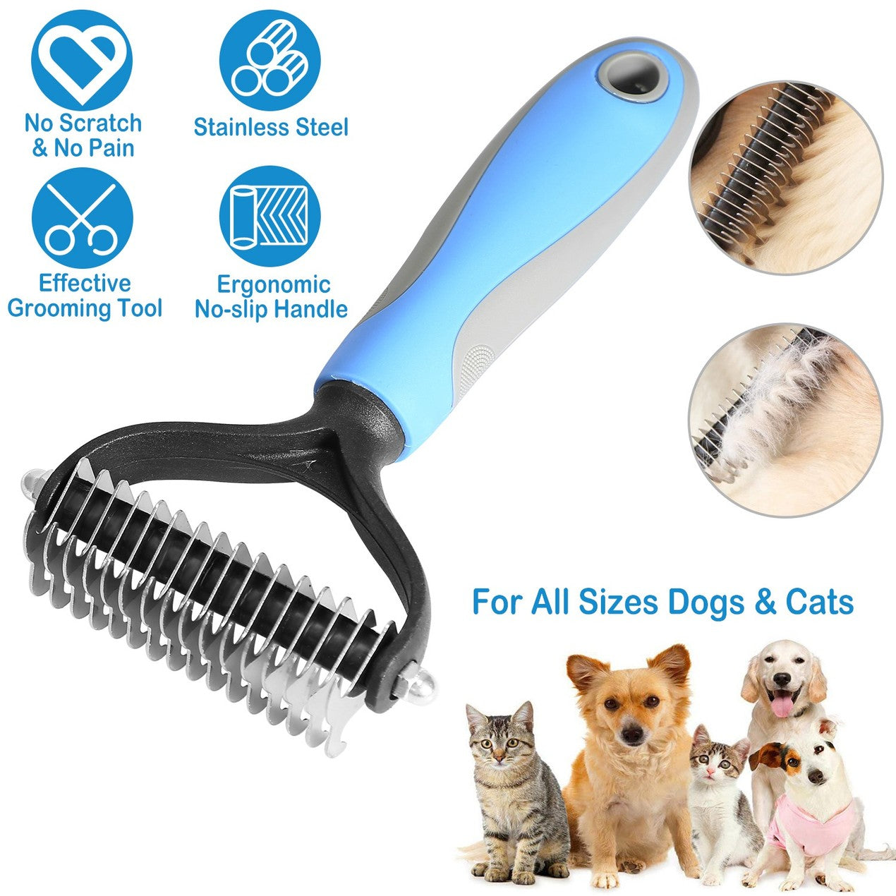 🐾🐾 Doppelpack-Spardeal: 2 kaufen, 1 gratis! 🧼🐱 Professionelles Fellpflege-Enthaarungstool für Hunde & Katzen – entfernt sanft lose Haare, schonend zur Haut, leicht zu reinigen.
