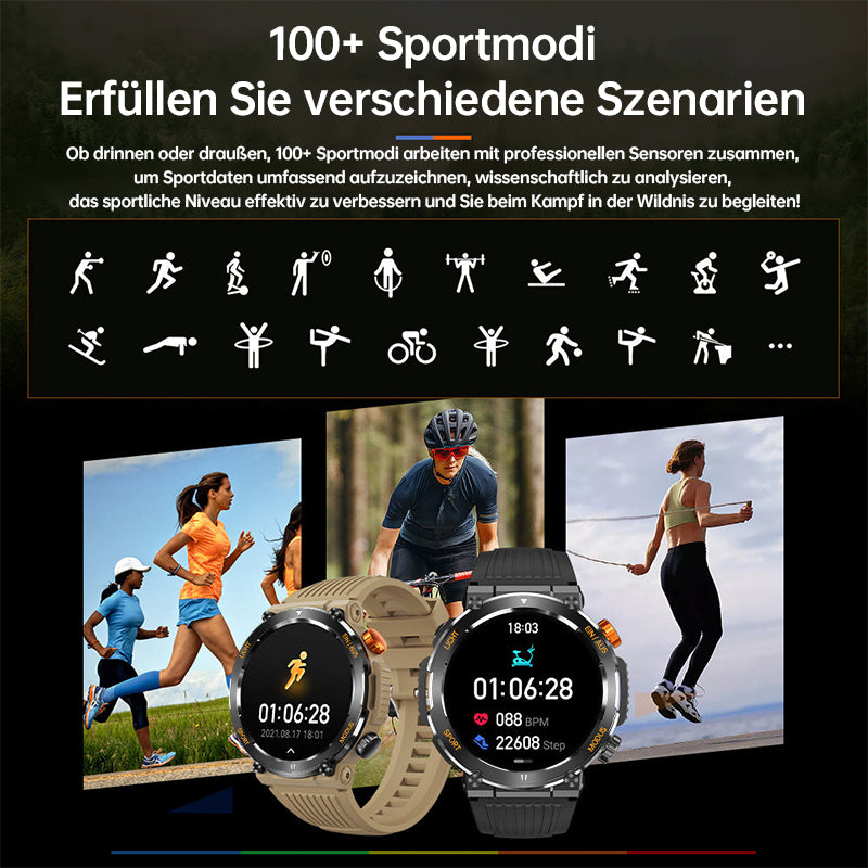 ⌚🏃 GPS-Sportuhr mit Herzfrequenz & Multisport-Modi 🌲💧 60% Rabatt – Wasserdicht für Outdoor & Fitness, ideal zum Laufen & Wandern